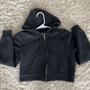 brandy cropped zip up